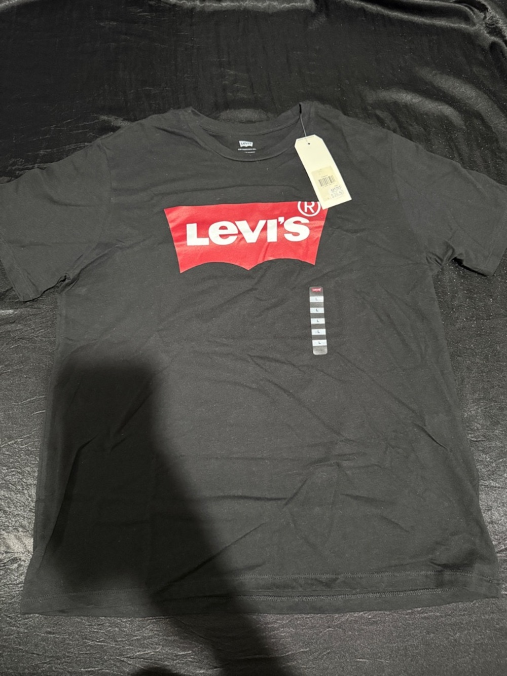 Levi's Black Short Sleeve Tee with Red Logo